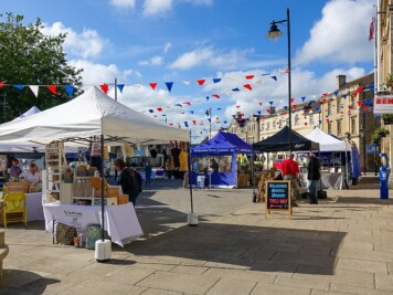 Market Stall gazebos in Melksham Market Place