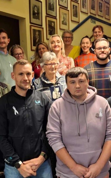 Councillors line-up to show support for the White Ribbon Promise