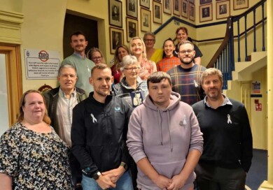 Councillors line-up to show support for the White Ribbon Promise