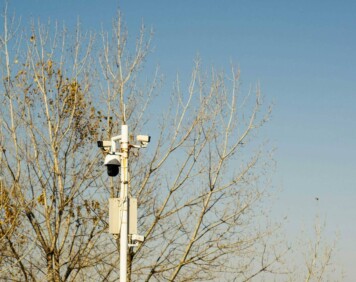 cctv on a lamp post