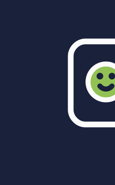 A graphic of a smiley and sad face emojis in a speech bubble