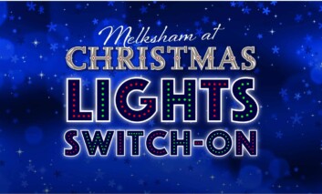 Melksham at Christmas Christmas Lights Switch-On typography