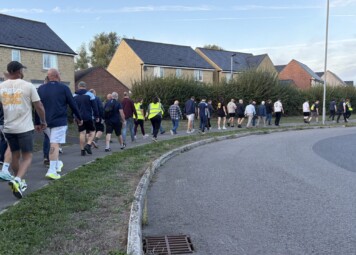 People walking together as part of Step Forward event