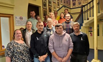 Councillors line-up to show support for the White Ribbon Promise